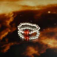 Conjunto de Anillos con Gemas de Espíritu Ninfa - Amor y Llama