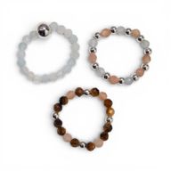Conjunto de Anillos con Gemas de Espíritu Ninfa - Atardecer en el Mar