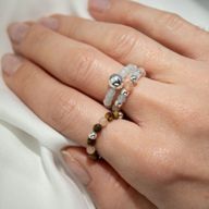 Conjunto de Anillos con Gemas de Espíritu Ninfa - Atardecer en el Mar