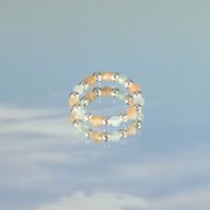 Conjunto de Anillos con Gemas de Espíritu Ninfa - Atardecer en el Mar