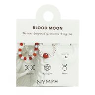 Conjunto de Anillos con Gemas de Espíritu Ninfa - Luna de Sangre