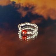 Conjunto de Anillos con Gemas de Espíritu Ninfa - Luna de Sangre