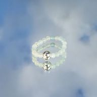 Conjunto de Anillos con Gemas de Espíritu Ninfa - Océano Infinito