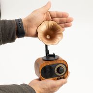 Mini Altavoz de Gramófono retro - Bluetooth y radio FM - 5 vatios x 1