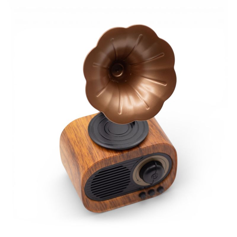 Mini Altavoz de Gramófono retro - Bluetooth y radio FM - 5 vatios x 1
