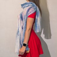 Nomad Sari  - Pareo -  180x50cm - Brillo de fiesta - Azul oscuro