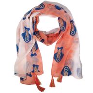 Nomad Sari  - Pareo -  180x50cm - Aqua Fish - Coral