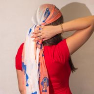 Nomad Sari  - Pareo -  180x50cm - Aqua Fish - Coral