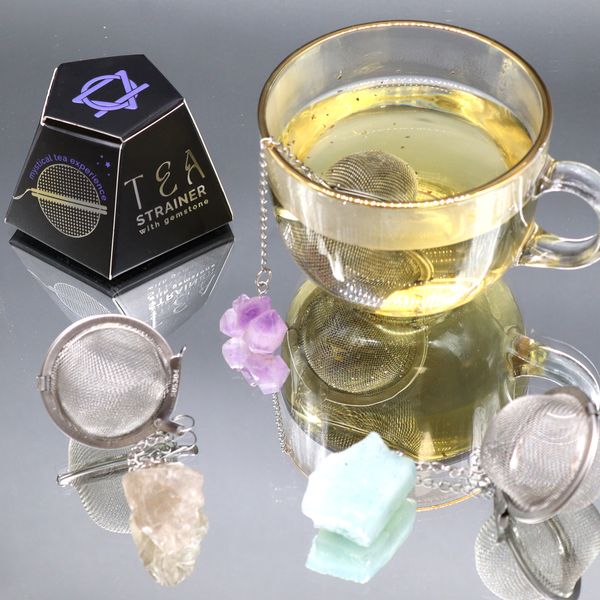 Colador de té con gemas