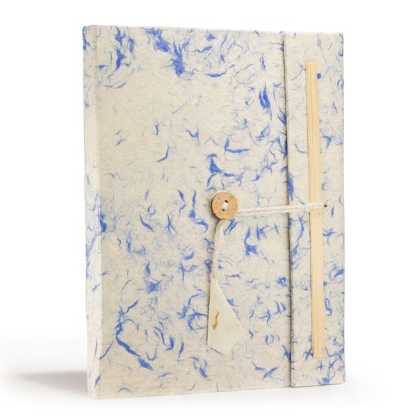 Cuaderno Grande Lokta - Algodón Azul Mixto