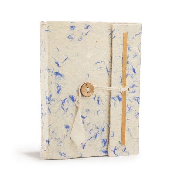Cuaderno Mediano Lokta - Algodón Azul Mixto