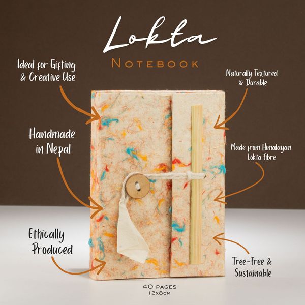 Cuaderno Mini Lokta - Algodón de Colores Mixtos Lokta
