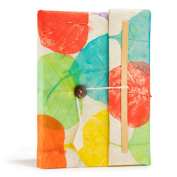 Cuaderno Grande Lokta - Hojas de Colores
