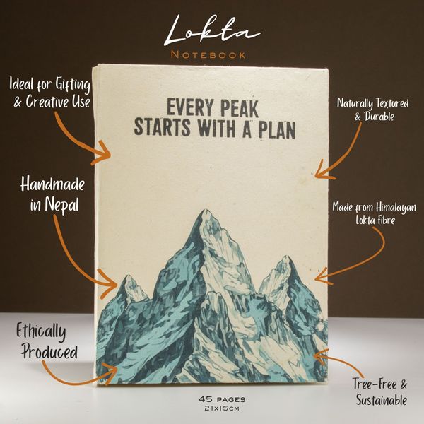 Cuaderno Grande Lokta  - Cada cima comienza con un plan