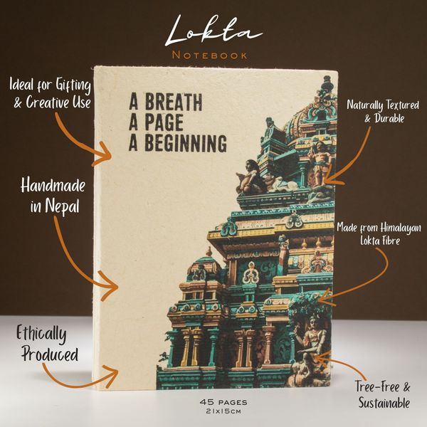 Cuaderno  Grande Lokta - Un Respiro, una página, un comienzo