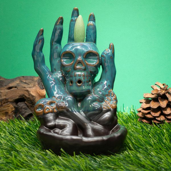 Quemador de Incienso de Reflujo - Calavera en Mano
