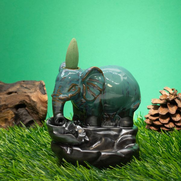 Quemador de Incienso de Reflujo - Elefante en el Estanque