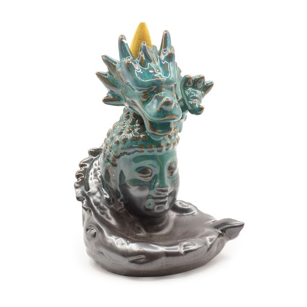 Quemador de Incienso de Reflujo - Dragón sobre Buda