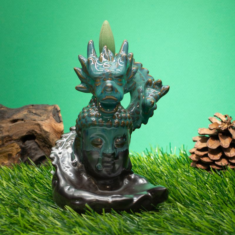 Quemador de Incienso de Reflujo - Dragón sobre Buda