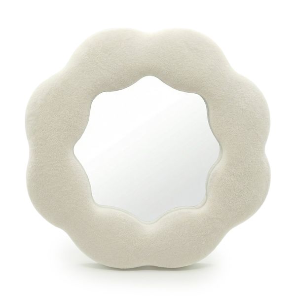 Espejo Suave y Ondulado - Flor - Piedra  - 25,4 x 25,4 x 2,3 cm