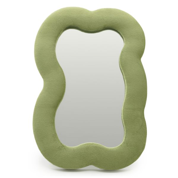 Espejo Suave y Ondulado - Nube grande - Verde Musgo - 33,4 x 23,5 x 2,3 cm