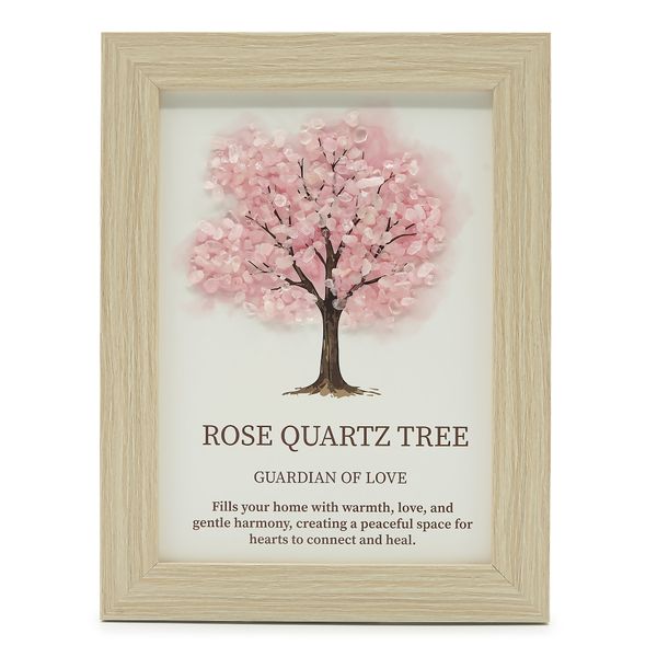 Imagen de piedra preciosa - Árbol de la Vida - Cuarzo Rosa (20x14.7x1cm)