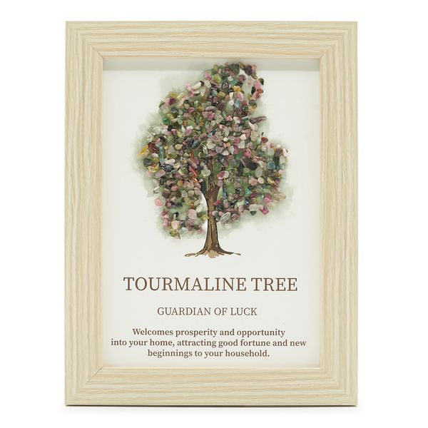 Cuadro de gemas - Árbol de la Vida - Toruraline (20x14.7x1cm)