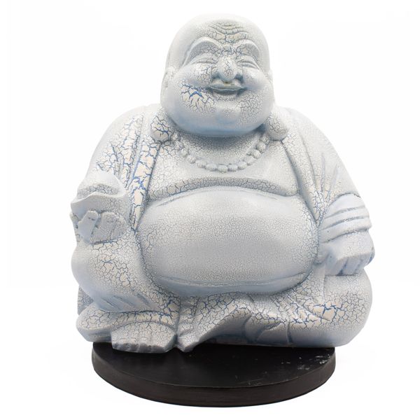 Lámpara de Buda sonriente azul cielo - Base redonda