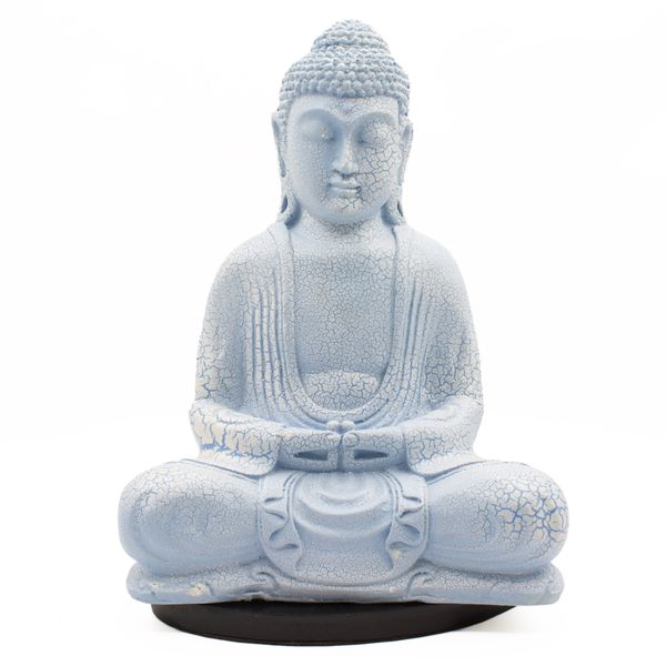 Lámpara de Buda de Meditación Azul Cielo - Soporte Ovalado
