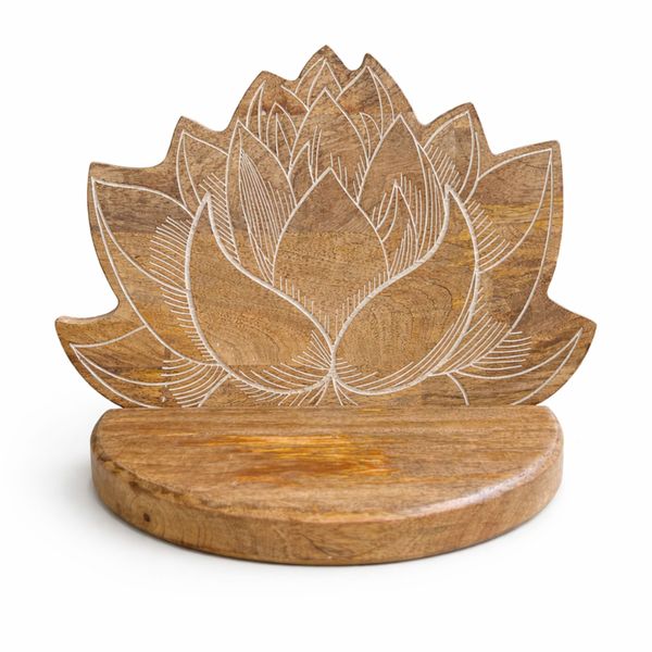 Lotus Estante de Pared Blanco Lavado