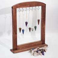 Pack de Inicio de Péndulos de Pirámide + Soporte de Exhibición Marrón