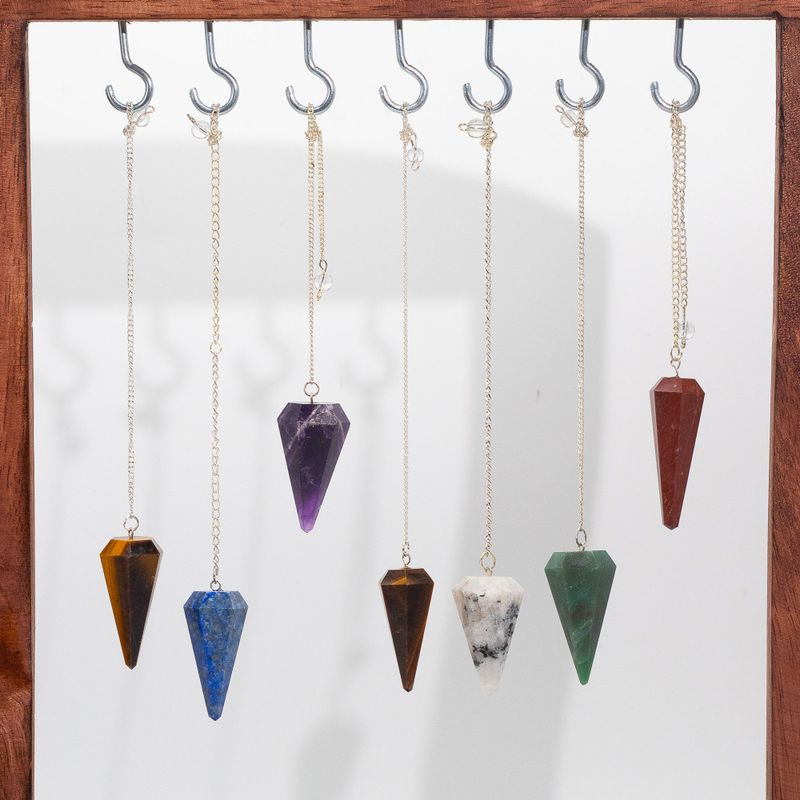 Pack de Inicio de Péndulos de Pirámide + Soporte de Exhibición Marrón