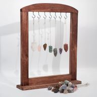 Pack de Inicio Péndulos de Cristales + Soporte Marrón