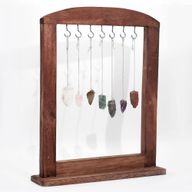 Pack de Inicio Péndulos de Cristales + Soporte Marrón
