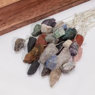 Pack de Inicio Péndulos de Cristales + Soporte Marrón