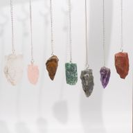 Pack de Inicio Péndulos de Cristales + Soporte Marrón
