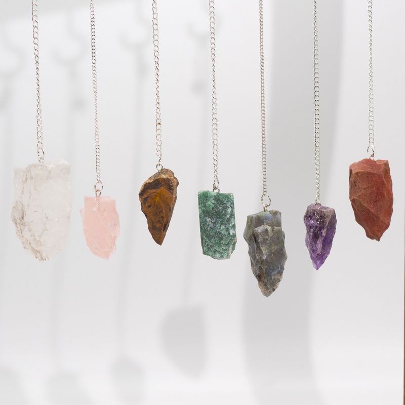 Pack de Inicio Péndulos de Cristales + Soporte Marrón