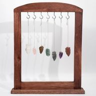 Pack de Inicio Péndulos de Cristales + Soporte Marrón