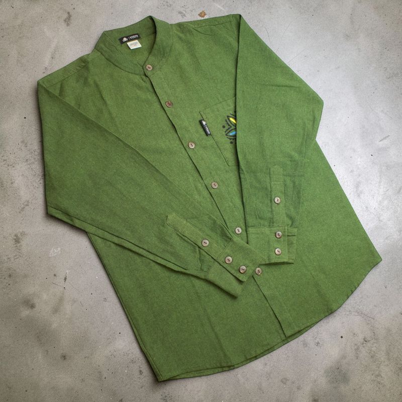 Nomad Sari Kathmandu Shirt - Verde bosque - Mediano