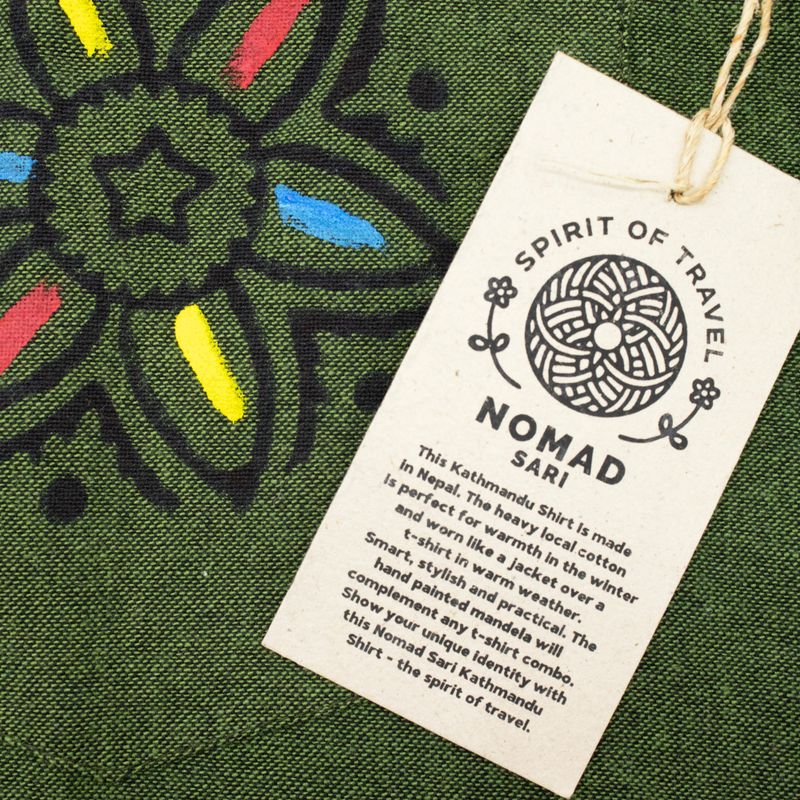 Nomad Sari Kathmandu Shirt - Verde bosque - Mediano