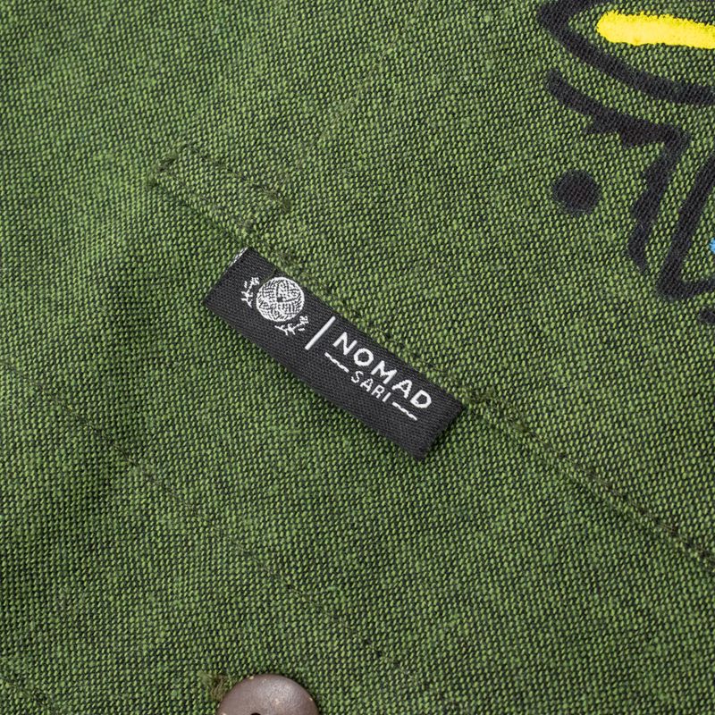 Nomad Sari Kathmandu Shirt - Verde bosque - Mediano
