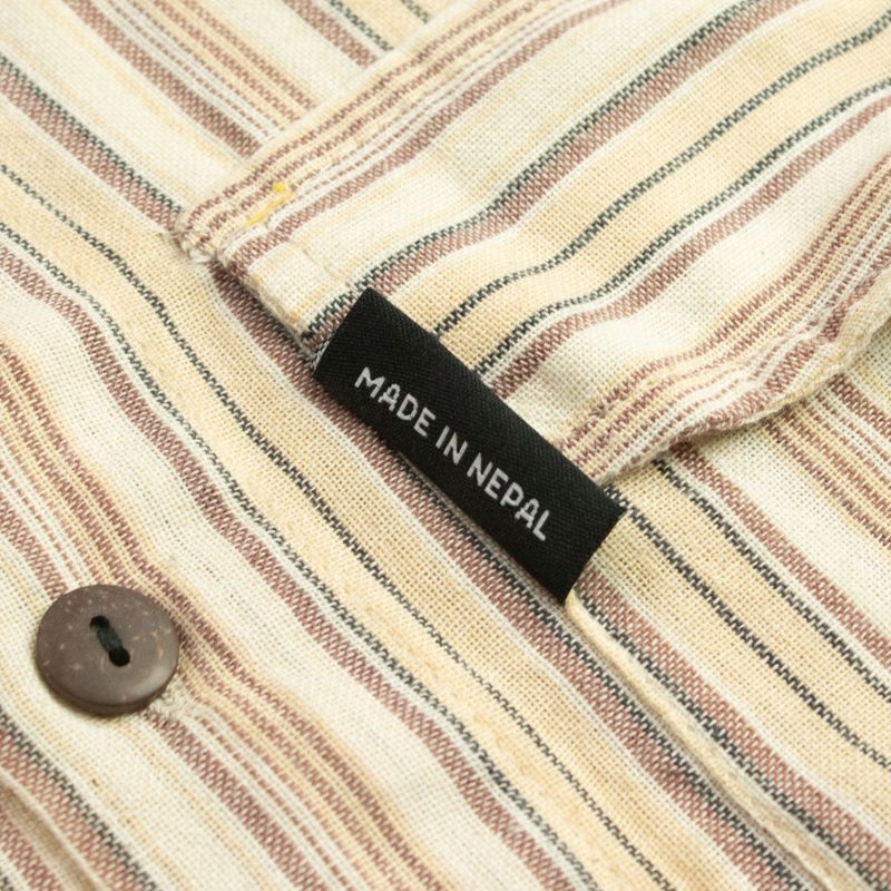 Nomad Sari Grandad Shirt - Marrón beige - Mediano