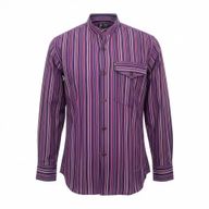 Nomad Sari Grandad Shirt - Negro Púrpura - Mediano