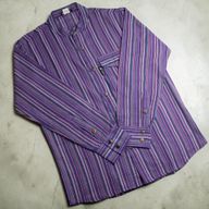Nomad Sari Grandad Shirt - Negro Púrpura - Mediano