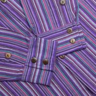 Nomad Sari Grandad Shirt - Negro Púrpura - Mediano