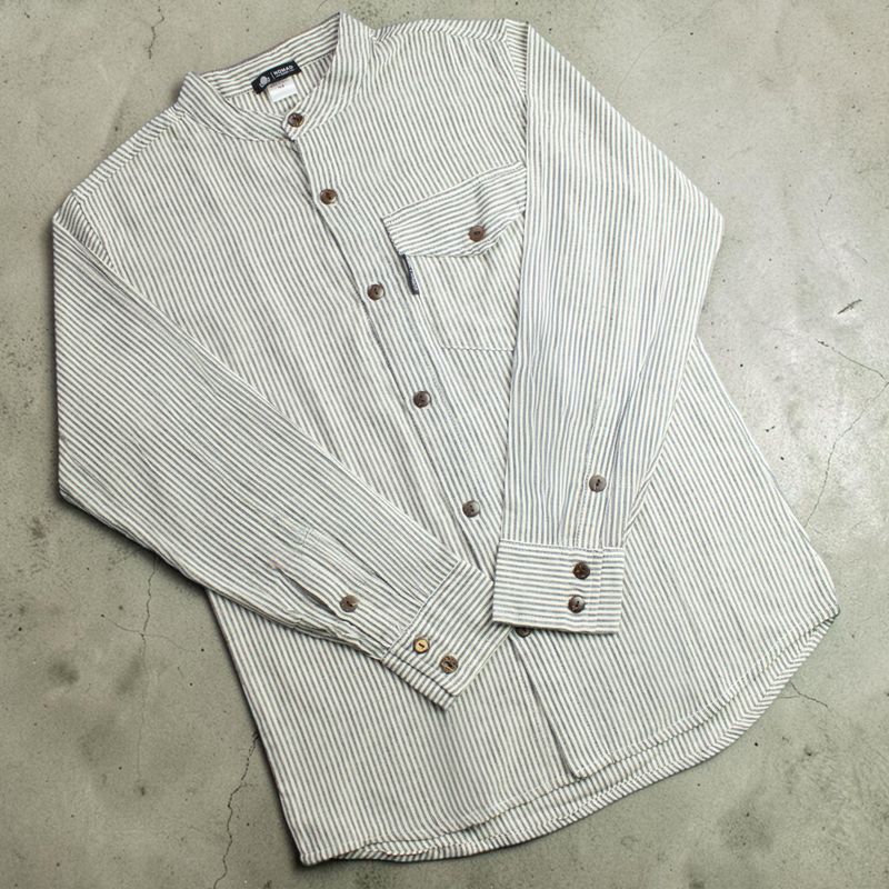 Nomad Sari Grandad Shirt - Gris piedra - Mediano