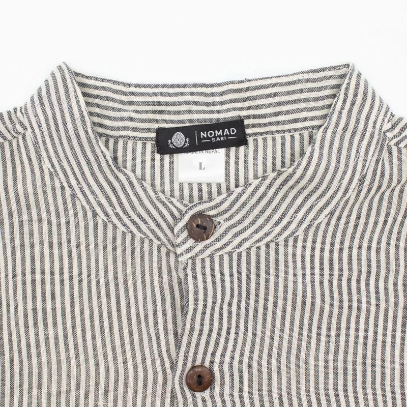 Nomad Sari Grandad Shirt - Gris piedra - Mediano