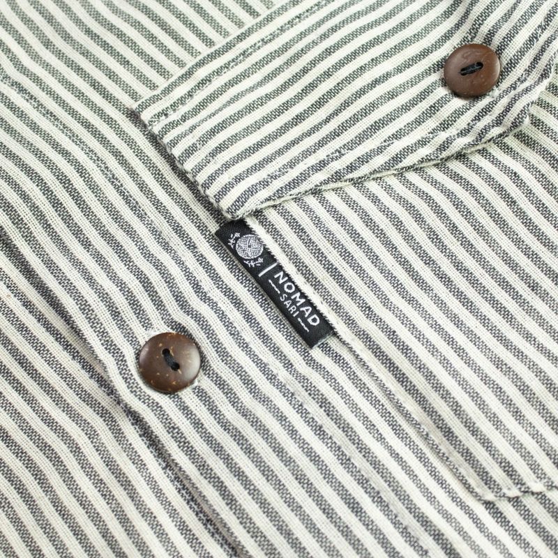 Nomad Sari Grandad Shirt - Gris piedra - Mediano