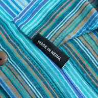 Nomad Sari Grandad Shirt - Turquesa - Mediano
