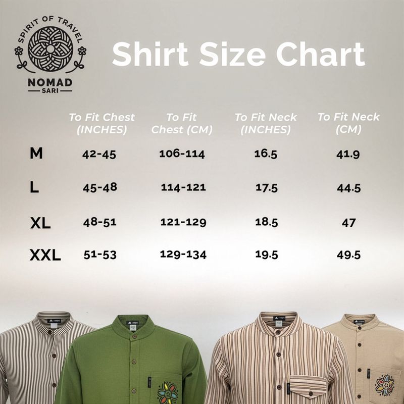 Nomad Sari Grandad Shirt - Marrón beige - Mediano
